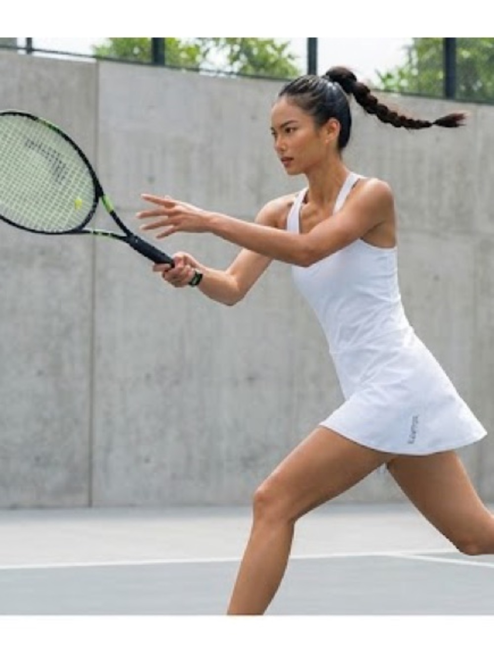 Karma Athletic Dress Tunic Tennis Wear White Sportd Dress Built in Bra